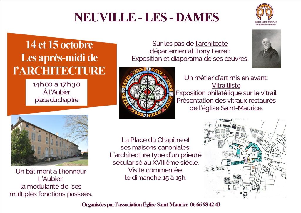 Affiche des journées de l'architecture à Neuville-les-Dames