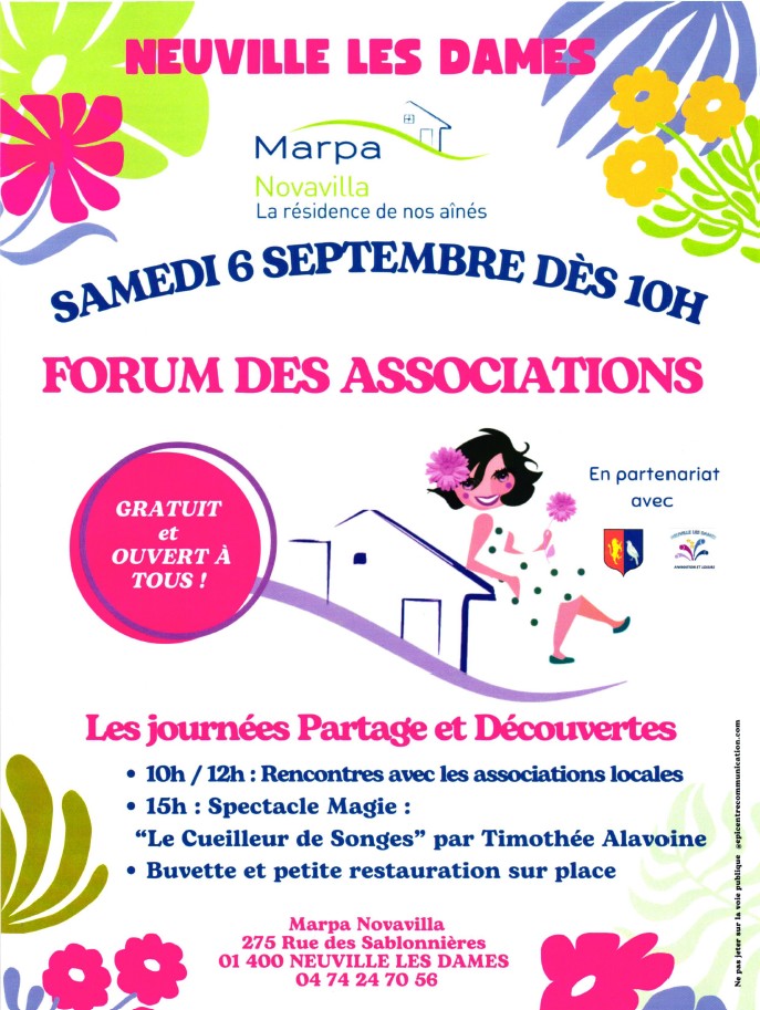 affiche forum des associations Neuville-les-Dames 2025